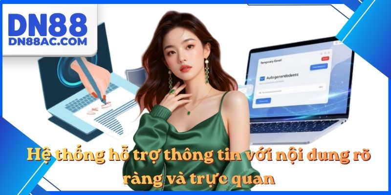 Hệ thống hỗ trợ thông tin với nội dung rõ ràng và trực quan